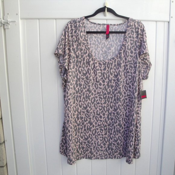 Pure Energy Animal Print Knit Top 26/28 - Picture 1 of 3